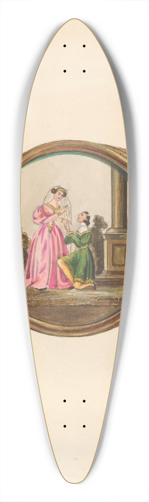 Thomas Holloway - Powder Box 39.3 inch art pintail longboard deck