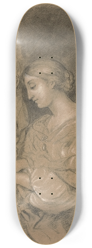 After Carlo Dolci - Saint Cecilia 8.25 inch art skate deck After Carlo Dolci - Saint Cecilia 8.25 inch art skate deck