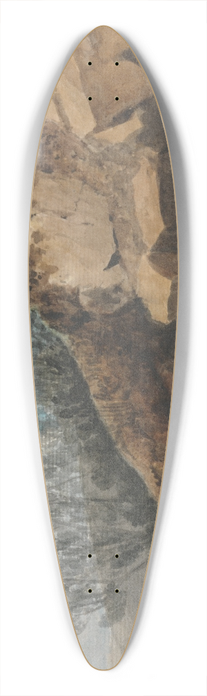 Thomas Jones - Study of Rocks, near Pencerrig, Wales 39.3 inch art pintail longboard deck