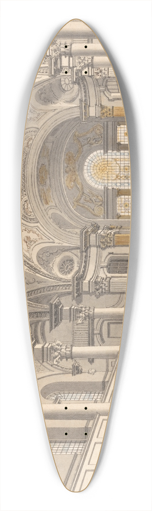 Thomas Malton the Younger - St. Martin-in-the-Fields, Interior 39.3 inch art pintail longboard deck
