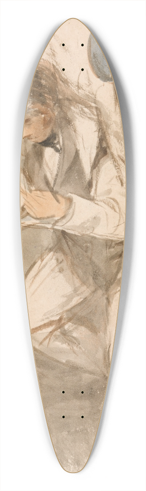 Thomas Miles Richardson, Jr. - A man resting 39.3 inch art pintail longboard deck