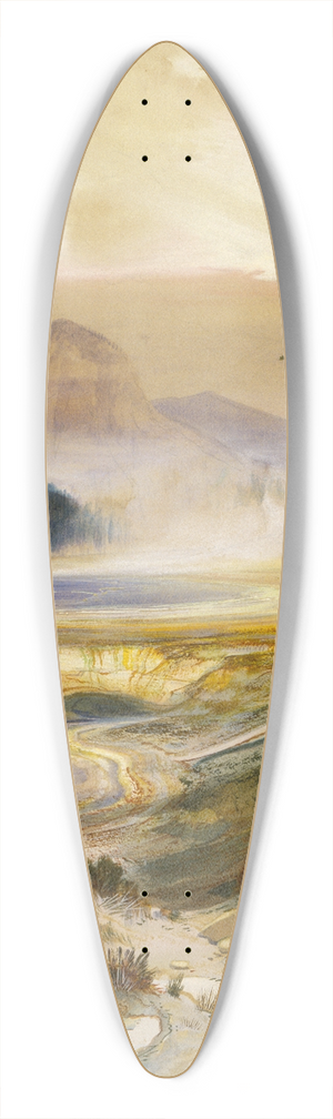Thomas Moran - Excelsior Geyser, Yellowstone Park 39.3 inch art pintail longboard deck