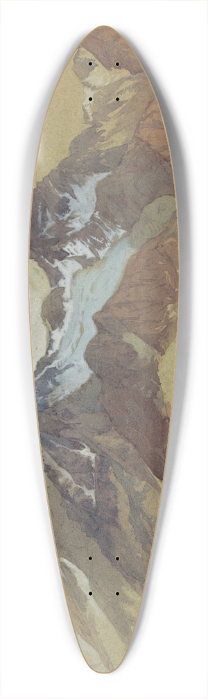 Thomas Moran - Index Peak, Clarks Fork, Wyoming 39.3 inch art pintail longboard deck