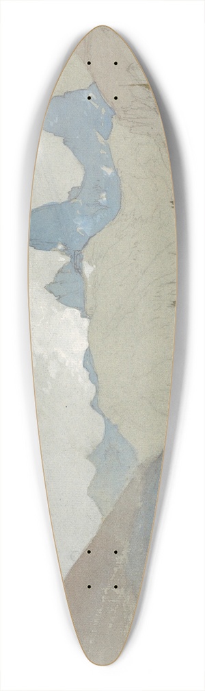 Thomas Moran - The Tetons, Idaho 39.3 inch art pintail longboard deck