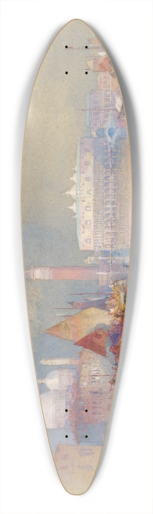 Thomas Moran - View of Venice 39.3 inch art pintail longboard deck