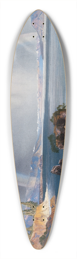 Thomas Moran - Yellowstone Lake 39.3 inch art pintail longboard deck