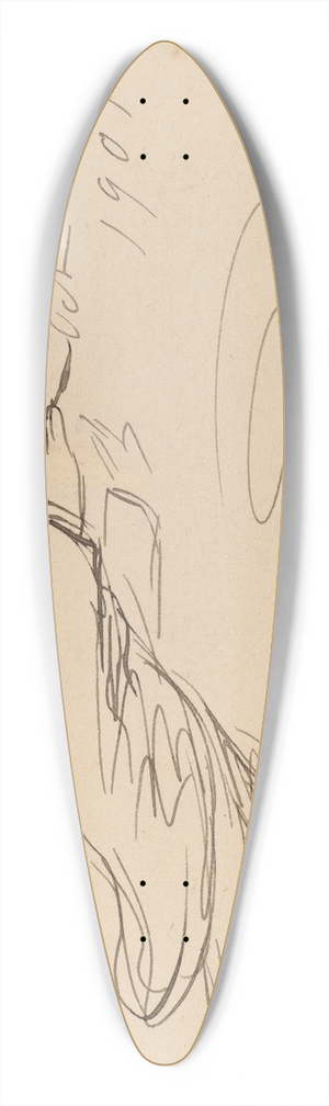 Thomas Nast - Signature TH. Nast Oct. 17_1901 39.3 inch art pintail longboard deck