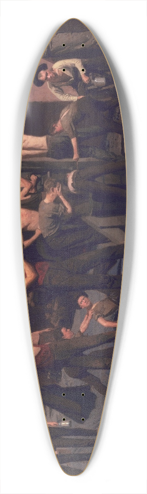 Thomas Pollock Anshutz - The Ironworkers Noontime 39.3 inch art pintail longboard deck
