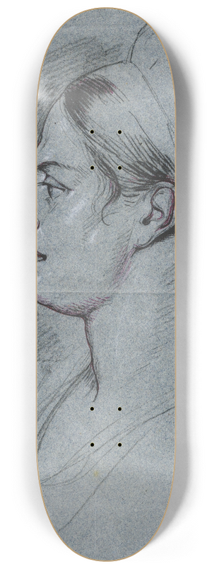 David Humbert de Superville - Zgn. Mietje Brinkman: borstbeeld en profil naar links 8.25 inch art skate deck David Humbert de Superville - Zgn. Mietje Brinkman: borstbeeld en profil naar links 8.25 inch art skate deck