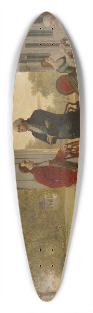 Thomas Prichard Rossiter - Washington and Lafayette at Mount Vernon, 1784 (The Home of Washington after the War) 39.3 inch art pintail longboard deck