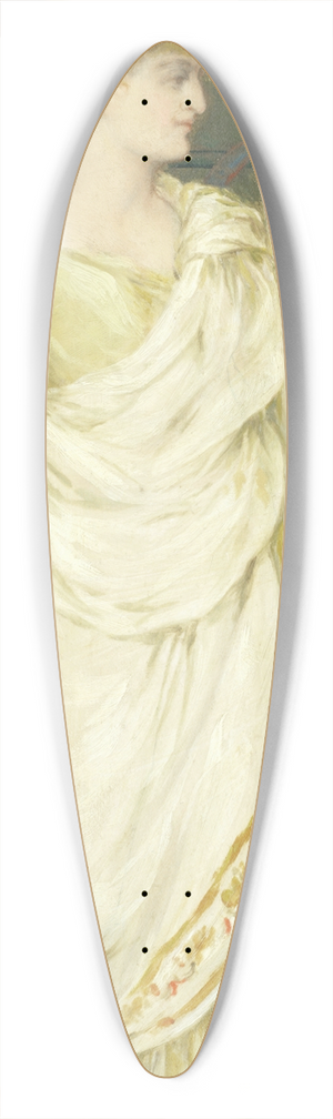 Thomas Ralph Spence - Classical maiden holding a bird 39.3 inch art pintail longboard deck Thomas Ralph Spence - Classical maiden holding a bird 39.3 inch art pintail longboard deck