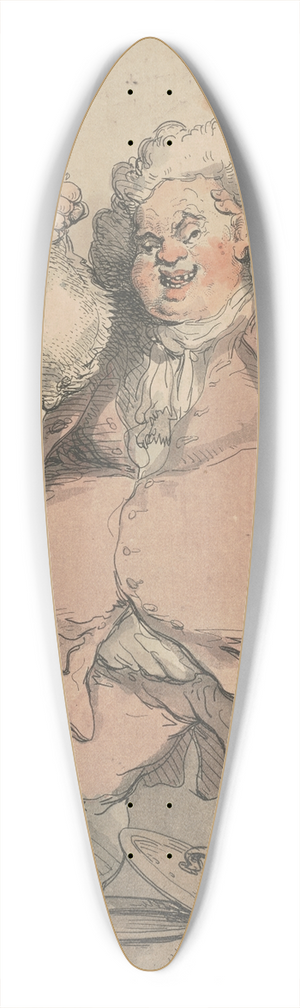 Thomas Rowlandson - An epicure 39.3 inch art pintail longboard deck