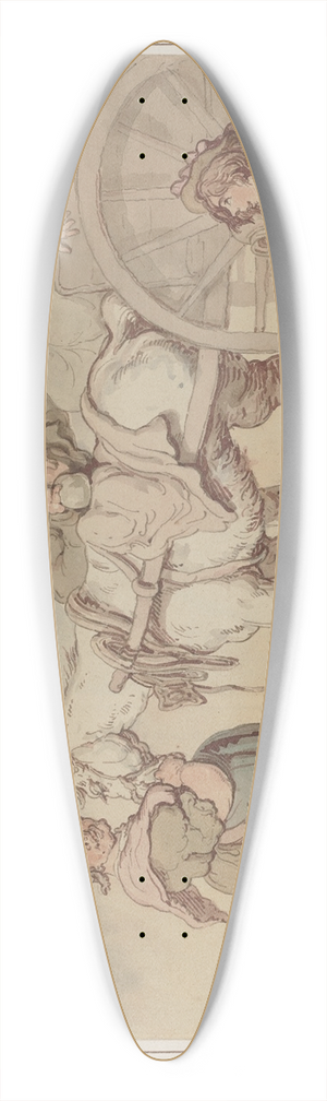 Thomas Rowlandson - An Irish picnic 39.3 inch art pintail longboard deck