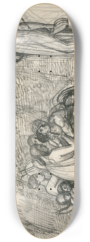 David Humbert de Superville - Zittende groep, waarnaast staande vrouw 8.25 inch art skate deck