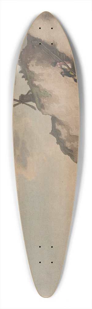 Thomas Rowlandson - Bathing machines 39.3 inch art pintail longboard deck Thomas Rowlandson - Bathing machines 39.3 inch art pintail longboard deck