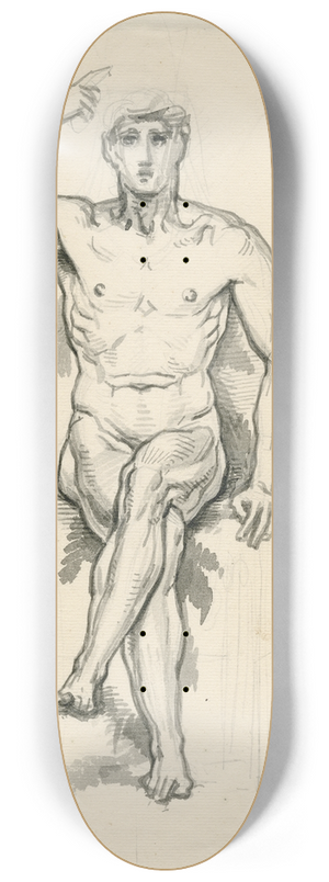 David Humbert de Superville - Zittende naakte man met de benen over elkaar 8.25 inch art skate deck
