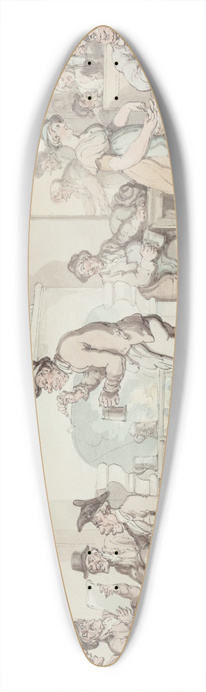 Thomas Rowlandson - In the Tavern (The Interior of an Inn) 39.3 inch art pintail longboard deck Thomas Rowlandson - In the Tavern (The Interior of an Inn) 39.3 inch art pintail longboard deck