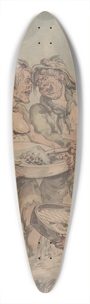 Thomas Rowlandson - Love and dust 39.3 inch art pintail longboard deck