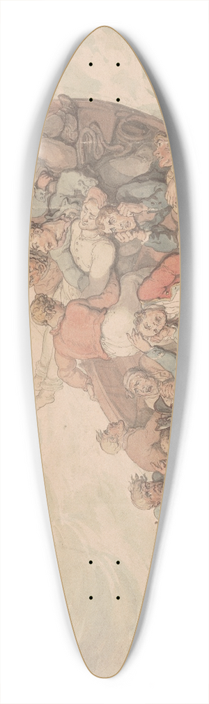 Thomas Rowlandson - Shipwrecked sailors 39.3 inch art pintail longboard deck