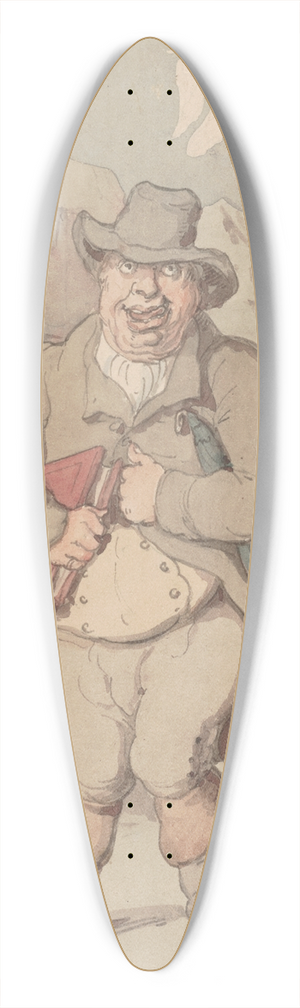 Thomas Rowlandson - The bill collector 39.3 inch art pintail longboard deck