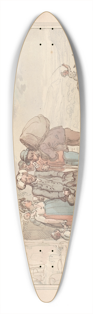 Thomas Rowlandson - The charitable vicar 39.3 inch art pintail longboard deck