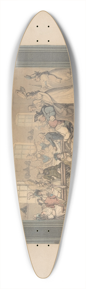 Thomas Rowlandson - The Comforts of Bath and Public Breakfast 39.3 inch art pintail longboard deck Thomas Rowlandson - The Comforts of Bath and Public Breakfast 39.3 inch art pintail longboard deck