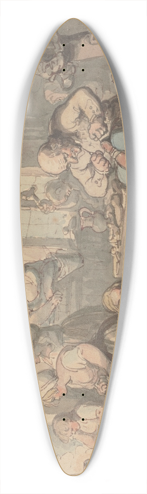 Thomas Rowlandson - The country cobbler 39.3 inch art pintail longboard deck