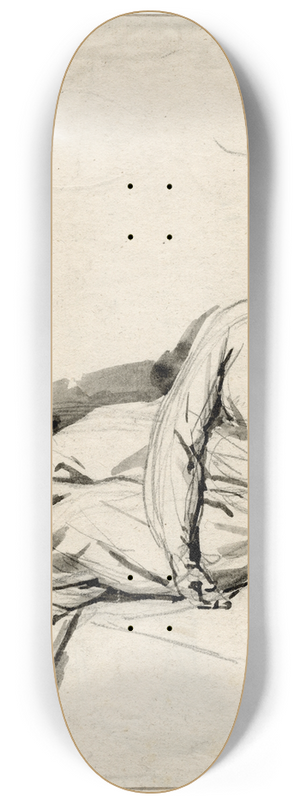 David Humbert de Superville - Zittende vrouw, leunend op linkerarm 8.25 inch art skate deck