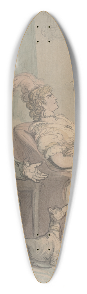Thomas Rowlandson - The misunderstanding 39.3 inch art pintail longboard deck