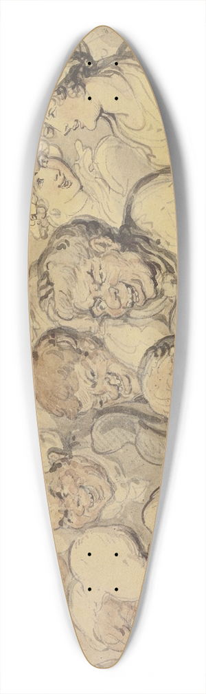 Thomas Rowlandson - The Rustic Choir 39.3 inch art pintail longboard deck
