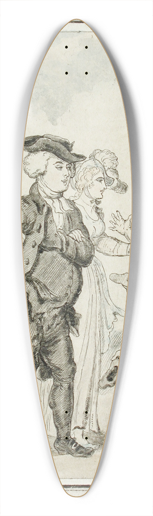 Thomas Rowlandson - The Vicar of Wakefield 39.3 inch art pintail longboard deck