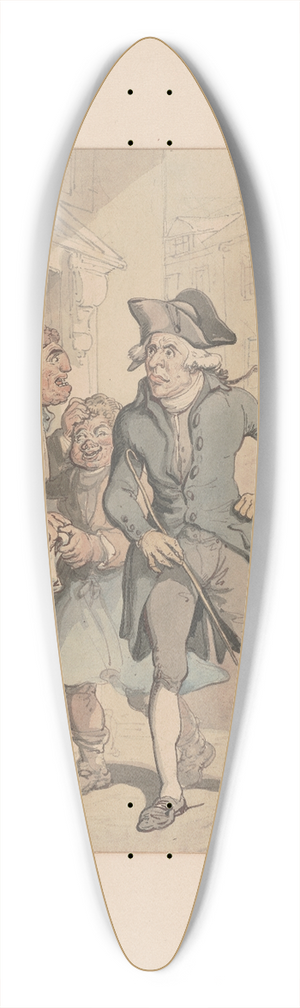 Thomas Rowlandson - Wulgar language 39.3 inch art pintail longboard deck