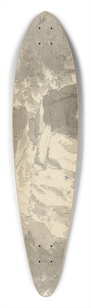 Thomas Sandby - Design for Rock-work at Virginia Water, Windsor Great Park 39.3 inch art pintail longboard deck