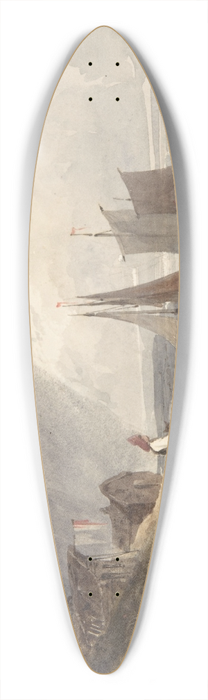 Thomas Shotter Boys - Figures on a Beach, Northern France 39.3 inch art pintail longboard deck
