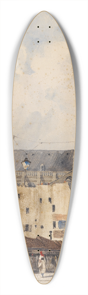 Thomas Shotter Boys - La rue des Prouvaires et lglise Saint-Eustache 39.3 inch art pintail longboard deck
