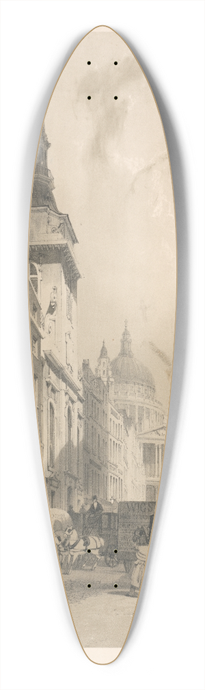 Thomas Shotter Boys - St. Pauls from Ludgate Hill 39.3 inch art pintail longboard deck