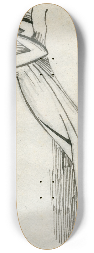 David Humbert de Superville - Zwevende vrouw in gewaad, op de ellebogen leunend 8.25 inch art skate deck