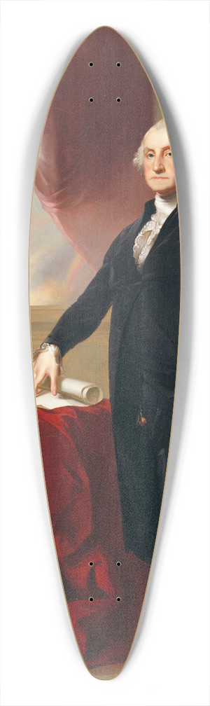 Thomas Sully - Portrait of George Washington 39.3 inch art pintail longboard deck