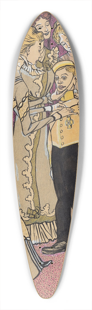 Thomas Theodor Heine - Heldenverehrung 39.3 inch art pintail longboard deck Thomas Theodor Heine - Heldenverehrung 39.3 inch art pintail longboard deck