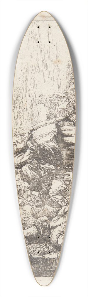 Thomas Wijck - En kvinde med kurv p hovedet 39.3 inch art pintail longboard deck Thomas Wijck - En kvinde med kurv p hovedet 39.3 inch art pintail longboard deck
