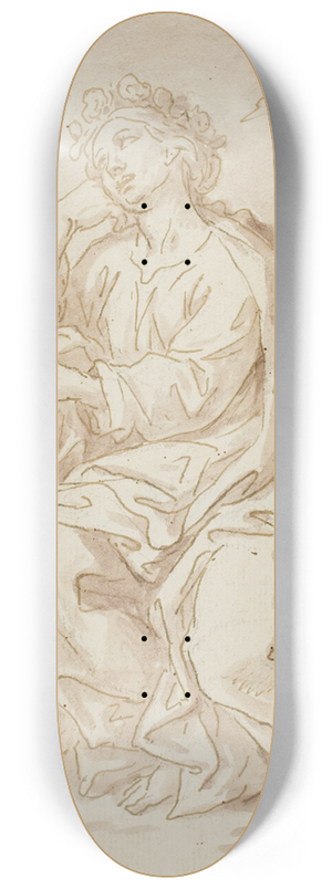 After Ciro Ferri - Saint Dorothy Praying in Desert 8.25 inch art skate deck