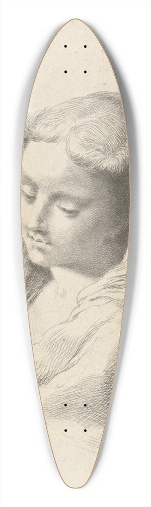 Thomas Worlidge - Head of a Young Woman 39.3 inch art pintail longboard deck