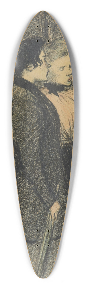 Thophile Alexandre Steinlen - Femmes conversant dans la rue 39.3 inch art pintail longboard deck
