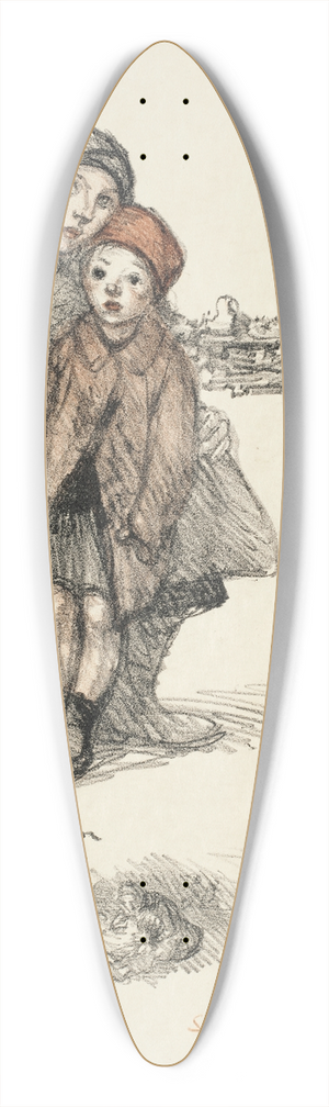 Thophile Alexandre Steinlen - Refugis 39.3 inch art pintail longboard deck