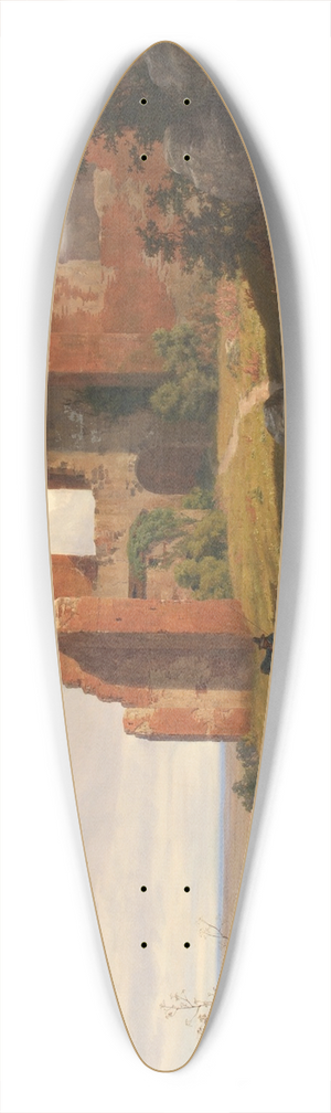 Thorald Lsse - View of the Terme di Caracalla in Rome 39.3 inch art pintail longboard deck