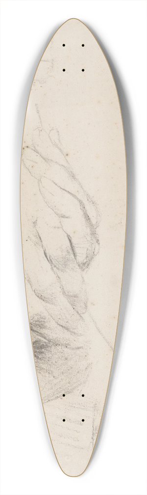 Thrse Schwartze - Twee ineengeslagen handen 39.3 inch art pintail longboard deck