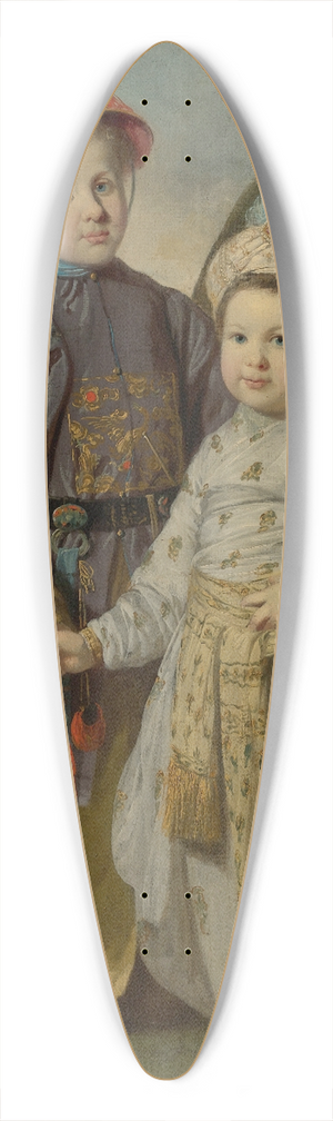 Tilly Kettle - Portrait of two children ineastern costumes 39.3 inch art pintail longboard deck