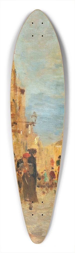 Tina Blau - An alley in Venice 39.3 inch art pintail longboard deck