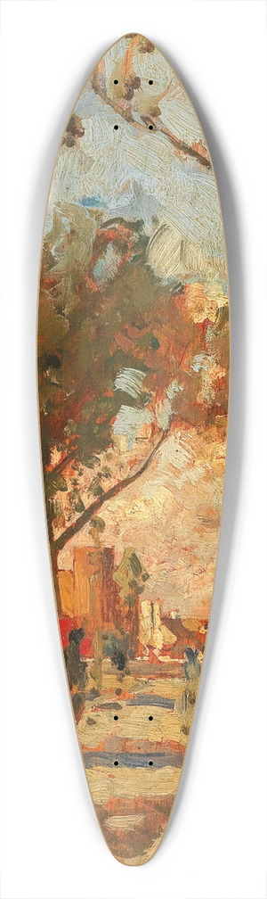Tina Blau - The Main Customs Office with a View of the Kaiser Franz Josef Barracks 39.3 inch art pintail longboard deck