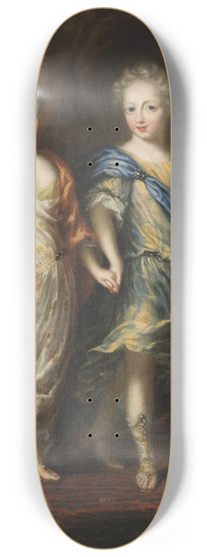 David Klcker Ehrenstrahl - Karl XII, 1682-1718, King of Sweden and Hedvig Sofia, 1681-1708, Princess of Sweden 8.25 inch art skate deck